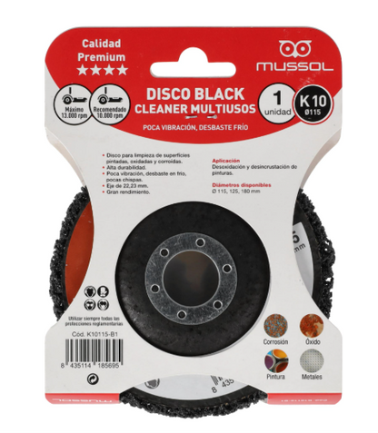 DISCO LIMPIEZA Y PULIDOS MULTIUSOS BLACK CLEANER MULTIUSOS K10 D115 MM