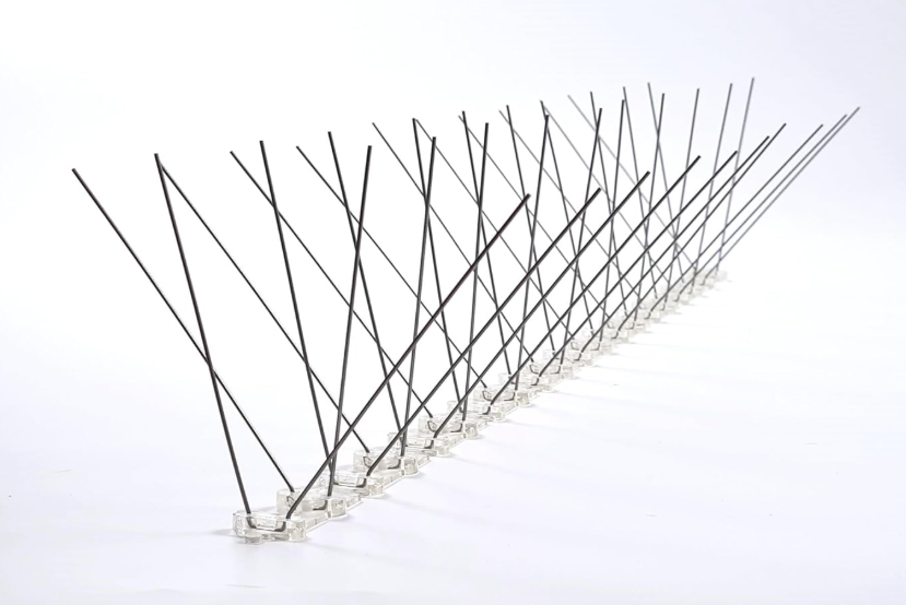 AHUYENTADOR DE PAJAROS ACERO INOX CON BASE POLICARBONATO 50CM