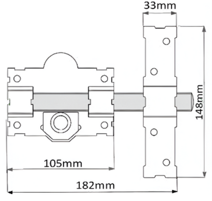 CERROJO DE SEGURIDAD MOD, 1101-B70 LONGITUD DE CILINDRO 7cm, INTHER