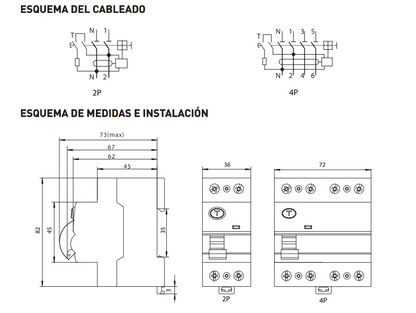 INTERRUPTOR DIFERENCIAL 4polos  300mA