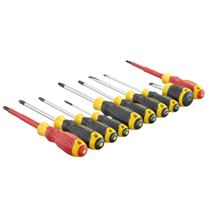 JUEGO DE DESTORNILLADORES CON FUNDA CUSHION GRIP STHT60035 STANLEY