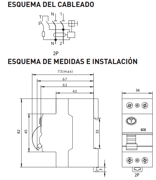 INTERRUPTOR DIFERENCIAL 2polos  30mA