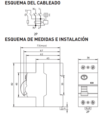 INTERRUPTOR DIFERENCIAL 2polos  30mA
