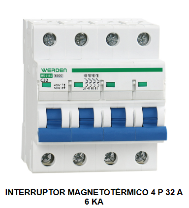 INTERRUPTORES MAGNETOTERMICOS 4polos 6KA