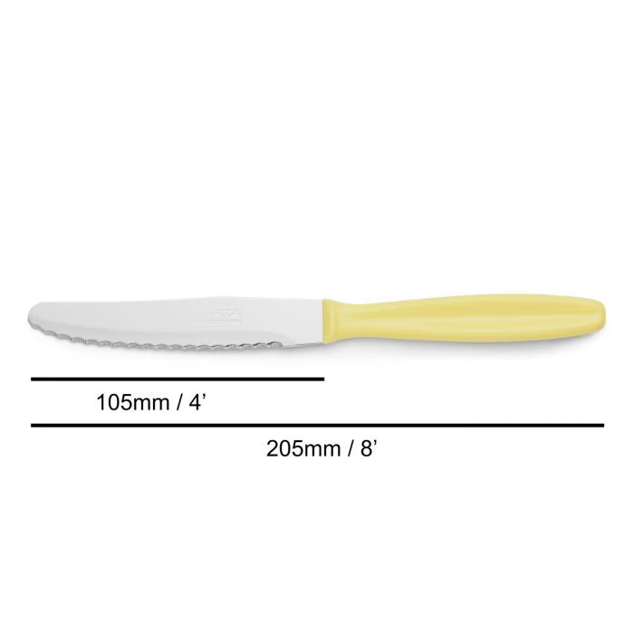 CUCHILLO MESA COLOR AMARILLO POLIPROPILENO ARCOS