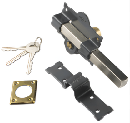 CERROJO PINTADO MODELO 1101-L PLACA CENTRAL 105MM LONGITUD CILINDRO 5cm