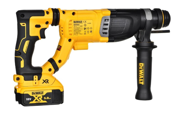 MARTILLO ELECTRONEUMÁTICO DCH263P1, DeWALT XR SDS PLUS® 18V LI-ION 5AHX1und + CARGADOR