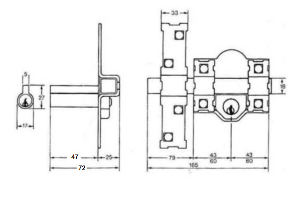 CERROJO DE SEGURIDAD MODELO 1301 INTHER