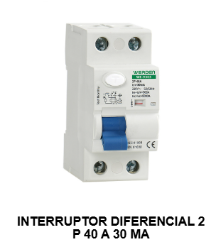INTERRUPTOR DIFERENCIAL 2polos  30mA