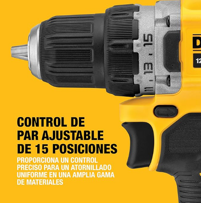 TALADRO ATORNILLADOR WR 12V 2BAT 2AH DCD701D2 DEWALT