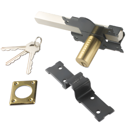 CERROJO PINTADO MODELO 1101-L PLACA CENTRAL 105MM LONGITUD CILINDRO 5cm