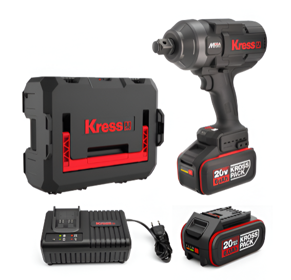 LLAVE DE IMPACTO 1/2" Kress KUB33.91 Brushless 20V +KAD22 2XBAT6Ah Y CARGADOR