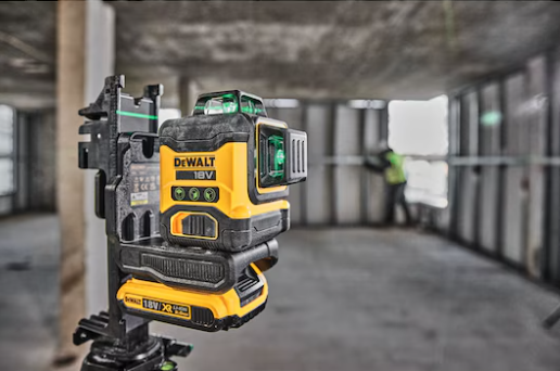 NIVEL LASER AUTONIVELANTE verde 3 lineas 360º con bateria 18v/2ah DCLE34031N, DeWALT
