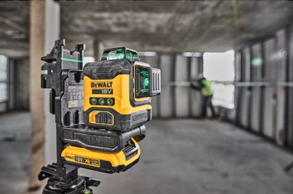 NIVEL LASER AUTONIVELANTE verde 3 lineas 360º con bateria 18v/2ah DCLE34031N, DeWALT