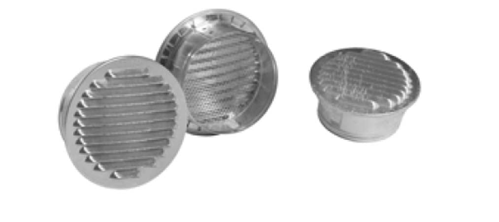 REJILLA VENTILACION REDONDA ALUMINIO CON RED ANTI-ISECTOS