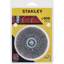 CEPILLOS PLANO DE ALAMBRE PARA AMOLADORAS Y TALADROS 100X10MM STANLEY
