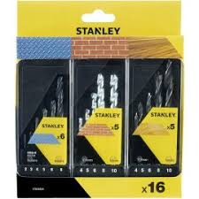 JUEGO 16 BROCAS PROFESIONAL (PIEDRA, METAL Y MADERA) STANLEY