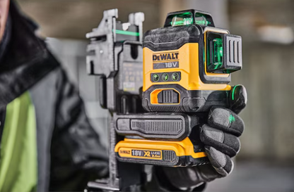 NIVEL LASER AUTONIVELANTE verde 3 lineas 360º con bateria 18v/2ah DCLE34031N, DeWALT