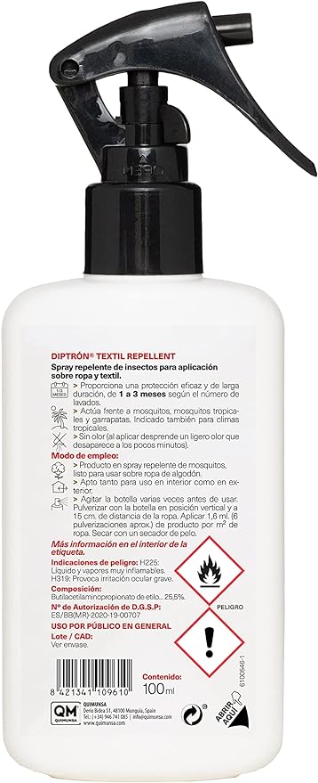 SPRAY TEXTIL REPELLENT 100 ML DIPTRON