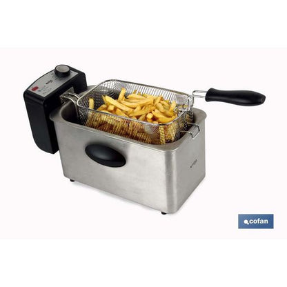 FREIDORA ELECTRICA ACERO INOX 3L 2000W COFAN