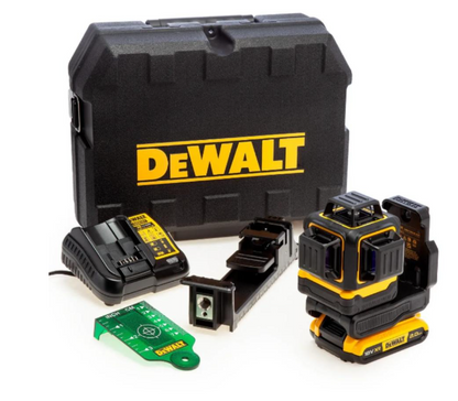 NIVEL LASER AUTONIVELANTE verde 3 lineas 360º con bateria 18v/2ah DCLE34031N, DeWALT