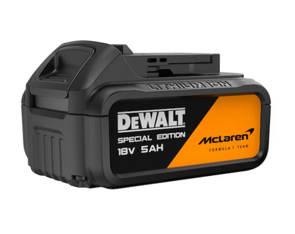 MINI-AMOLADORA McLaren XR 18V 125mm CARGADOR+2BAT5Ah, DCG45MP2T-QW, DeWALT