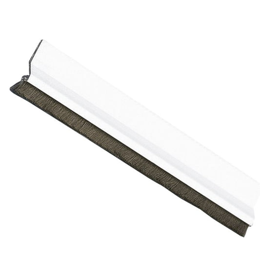 Burlete de aluminio con cepillo en acabado blanco