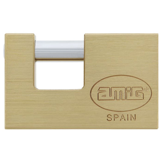 Candado rectangular en latón, AMIG