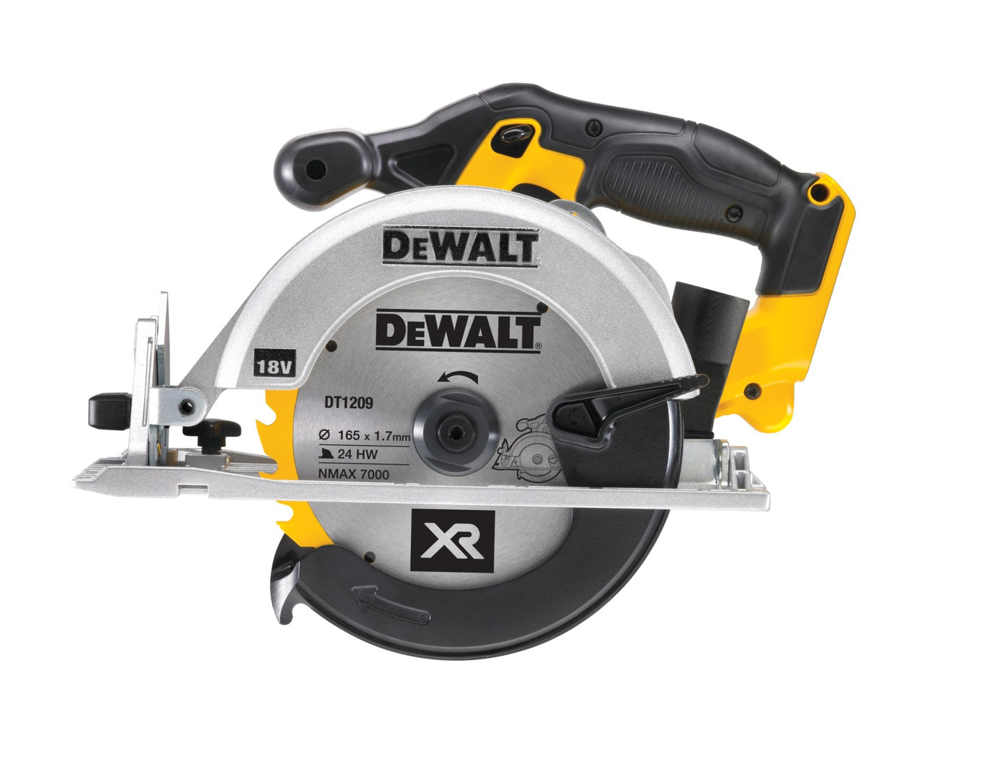 SIERRA CIRCULAR XR 18V 165MM Y 55MM PROF. SIN CARGADOR/BATERIA DEWALT