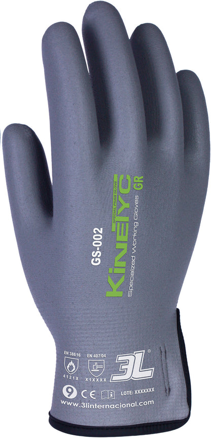 Guante 3L KINETYK GR GS-002 visto por el dorso