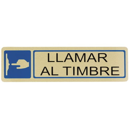 SEÑAL ADHESIVA "LLAMAR AL TIMBRE "