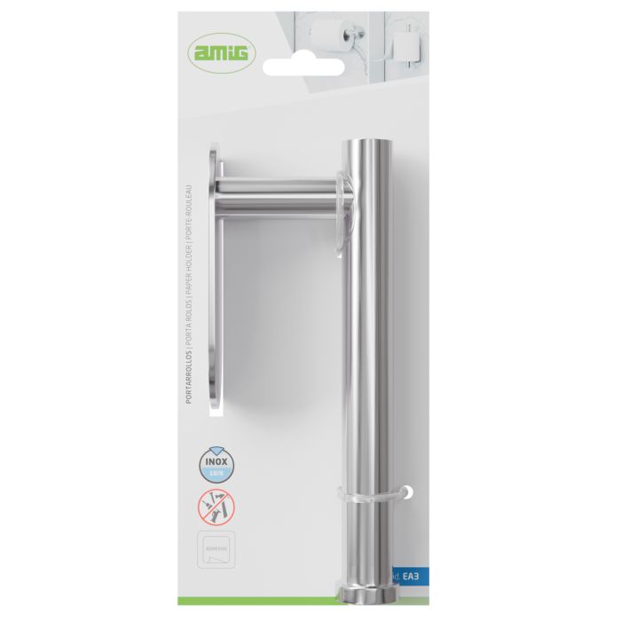 PORTARROLLOS BAÑO ADHESIVO WC AMIG