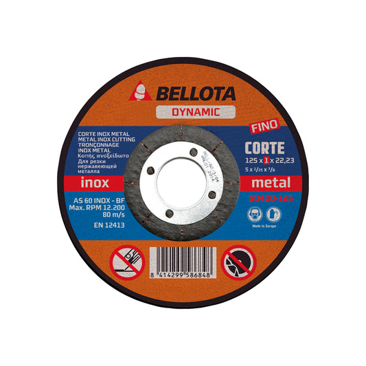 DISCO ABRASIVO DYNAMIC FINO PARA CORTE INOX-METAL 1 MM BELLOTA