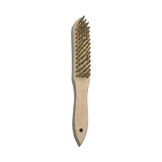 CEPILLO MANUAL CON MANGO DE MADERA ALAMBRE DE ACERO LATONADO RECTO BELLOTA