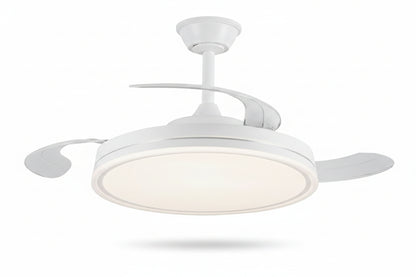 VENTILADOR DE TECHO HERCULES Ø107CM BLANCO DC 3 ASPAS RETRACTIL LED REGULABLE CCT (CALIDO-NEUTRO-FRIO) 72W CON MEMORIA