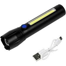 LINTERNA LED RECARGABLE USB TACTICA