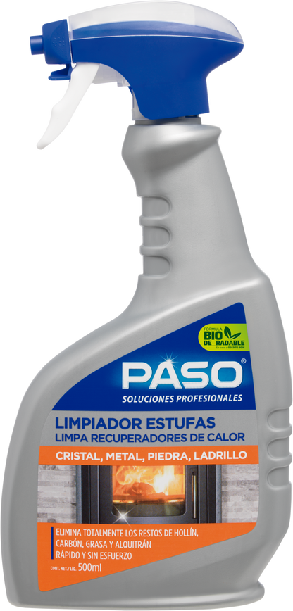 Envase de limpiador Paso para estufas y chimeneas 500 ml