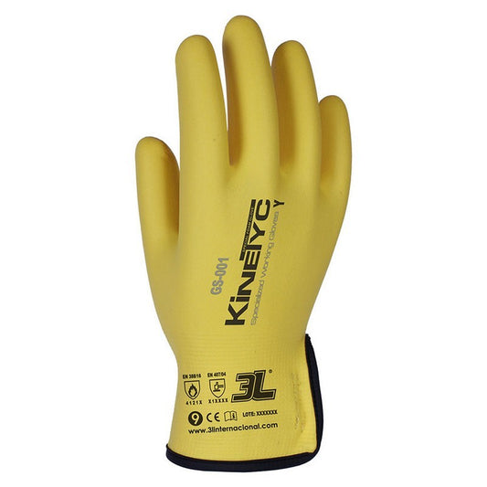GUANTES KINETYC Y AMARILLO T-10