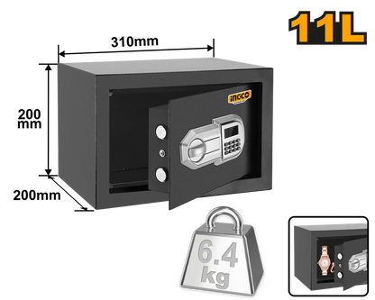 INGCO ESF2002 — CAJA FUERTE ELECTRONICA 11L