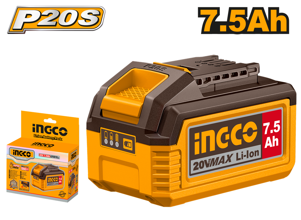 INGCO FBLI2075 — BATERÍA 20V LI-ON 7,5AH INGCO FBLI2075