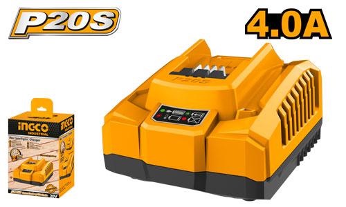 INGCO FCLI20411E — CARGADOR RAPIDO 4 Ah 20 V