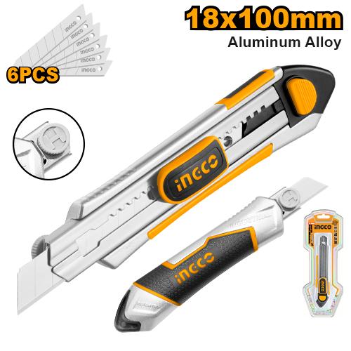 INGCO HKNS1808 — CUTTER 18*100mm L 167mm *Incluye 6 hojas