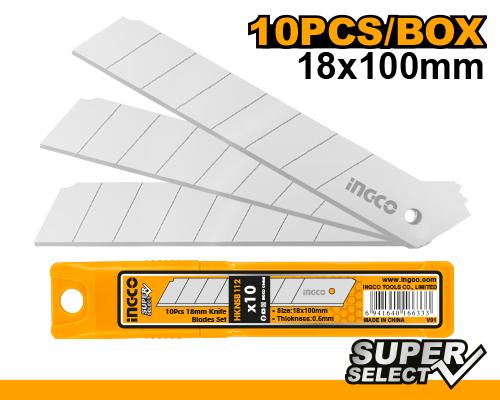INGCO HKNSB112 — JUEGO 10 CUCHILLAS 18*100mm