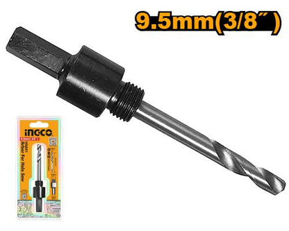 Husillo hexagonal INGCO HSA01 con broca piloto para coronas de 14 a 30 mm