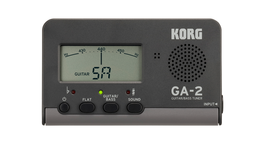 Afinador Korg GA-2 para guitarra y bajo, vista frontal