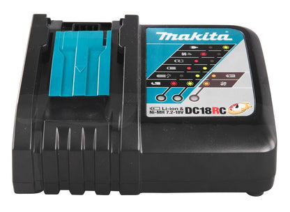 Cargador rápido Makita DC18RC incluido en el kit DUH606RT