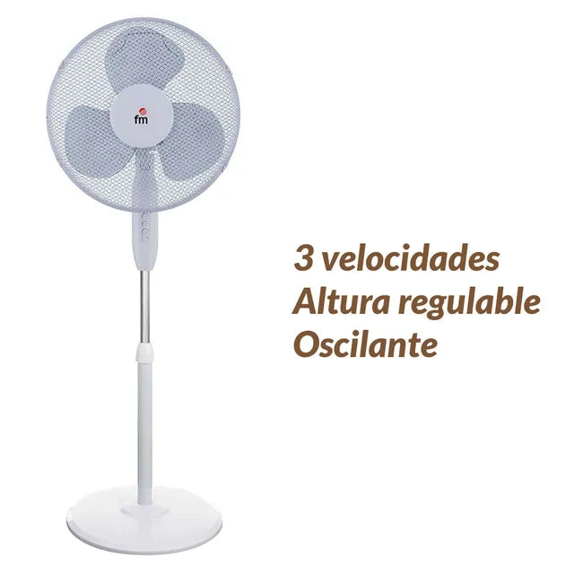 VENTILADOR PIE BASE REDONDA VP-40 FM