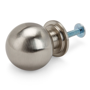 TIRADOR POMO BOLA 28MM NIQUEL SATINADO