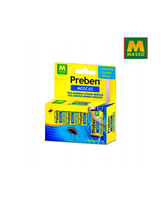 PREBEN 4 TIRAS ATRAPA MOSCAS