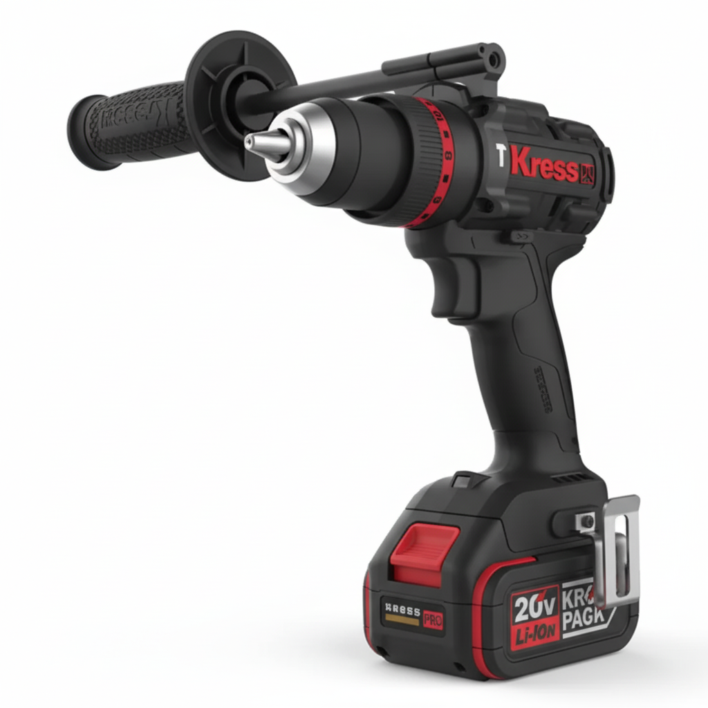 COMBO Kress, AMOLADORA 125MM+TALADRO/ATORNILLADOR+MARTILLO+2XBAT4AH+CARAGADOR